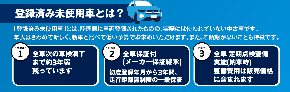 登録済み未使用車とは？