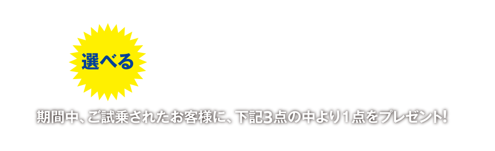 ご試乗プレゼント